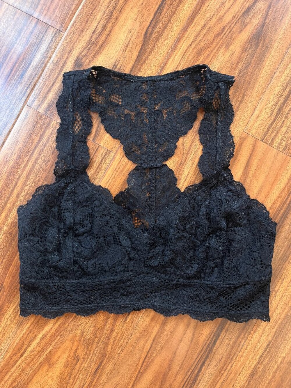 Express One Eleven Racerback Black Lace Bralette S